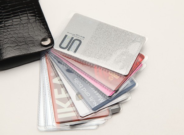 small credit holder card in cow leather