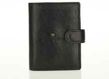 HASSION leather wallet with clasp and coin bag for men