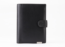 Dr.koffer soft genuine leather wallet made by hand with pastic passport holder and money clip