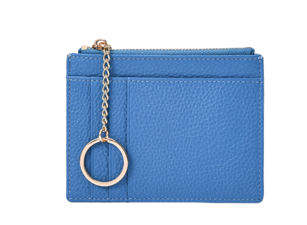cowhide key chain ring cardholder custom wallet