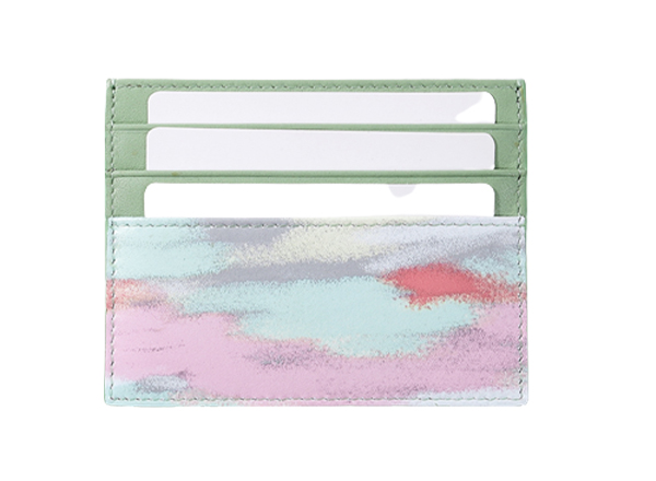 color printing match cowhide custom classic card holders